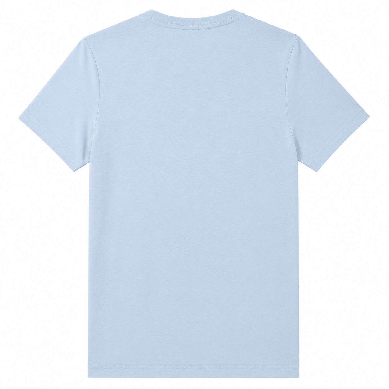 Light blue t-shirt on a white background