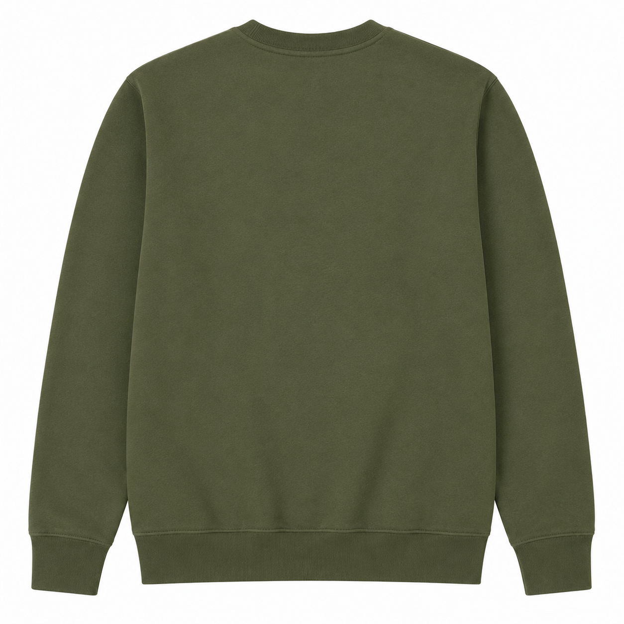 Green sweatshirt on a white background