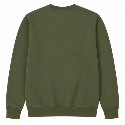 Green sweatshirt on a white background