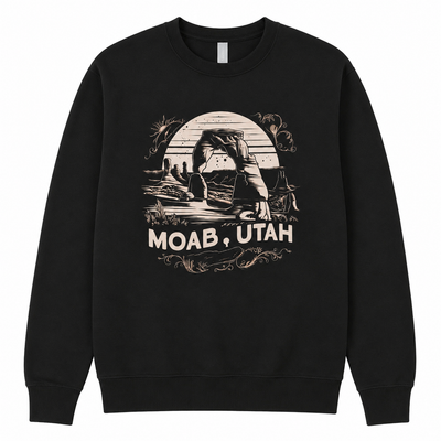 Moab Utah Desert Arch Sweatshirt - Black