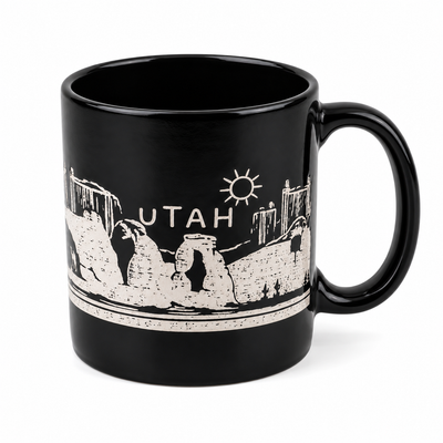 Utah Scenic Ceramic Mug - Black