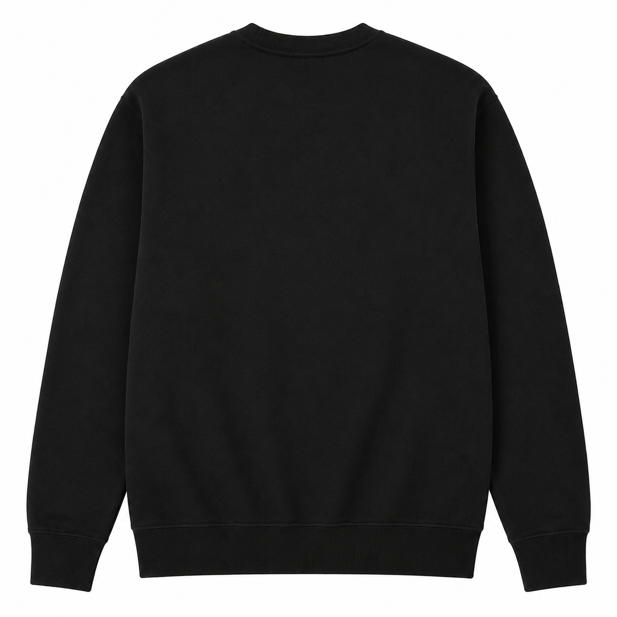 Black sweatshirt on a white background