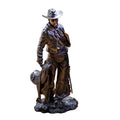 Traditional American Cowboy Resin Figurine Decor