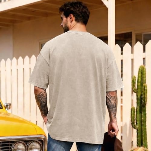 Vintage Cowboy Cow Skull Acid Wash Graphic Short Sleeve T Shirt