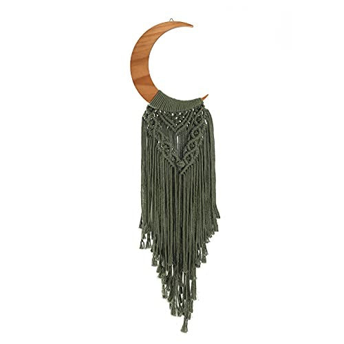 Handmade Bohemian Macrame Moon Wall Decor