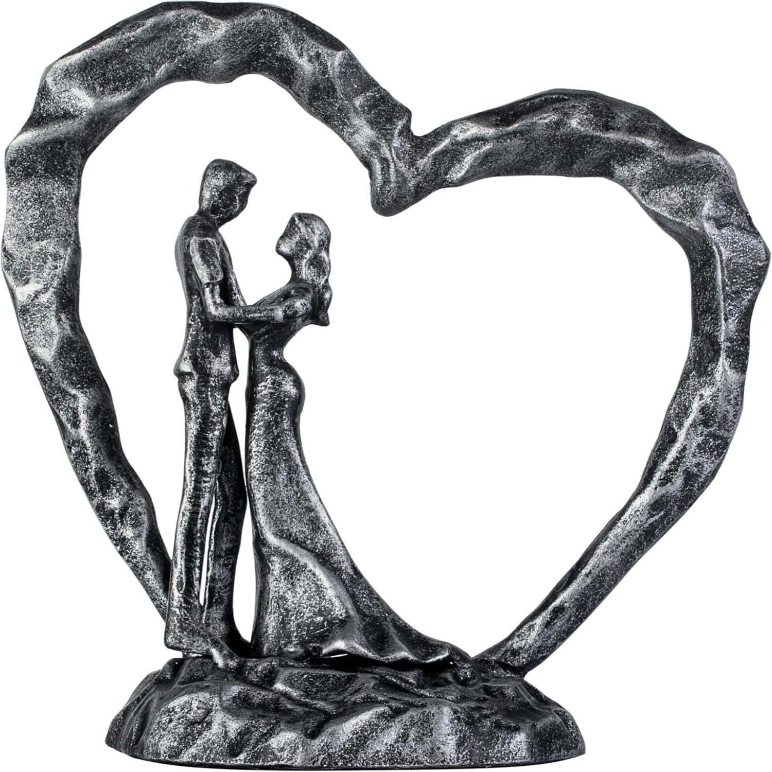 Romantic Handcrafted Iron Couple Statue Gift Decor