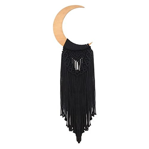 Handmade Bohemian Macrame Moon Wall Decor