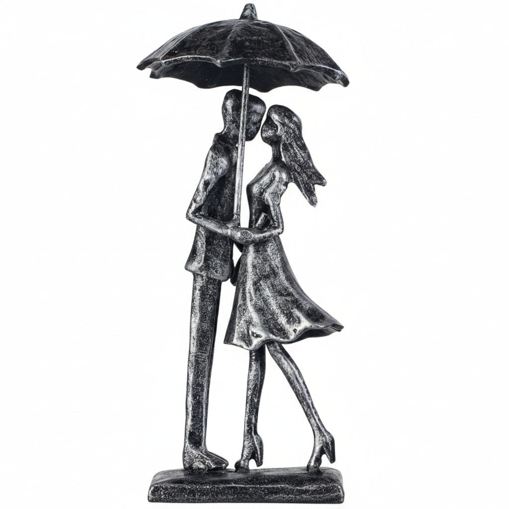 Romantic Handcrafted Iron Couple Statue Gift Decor