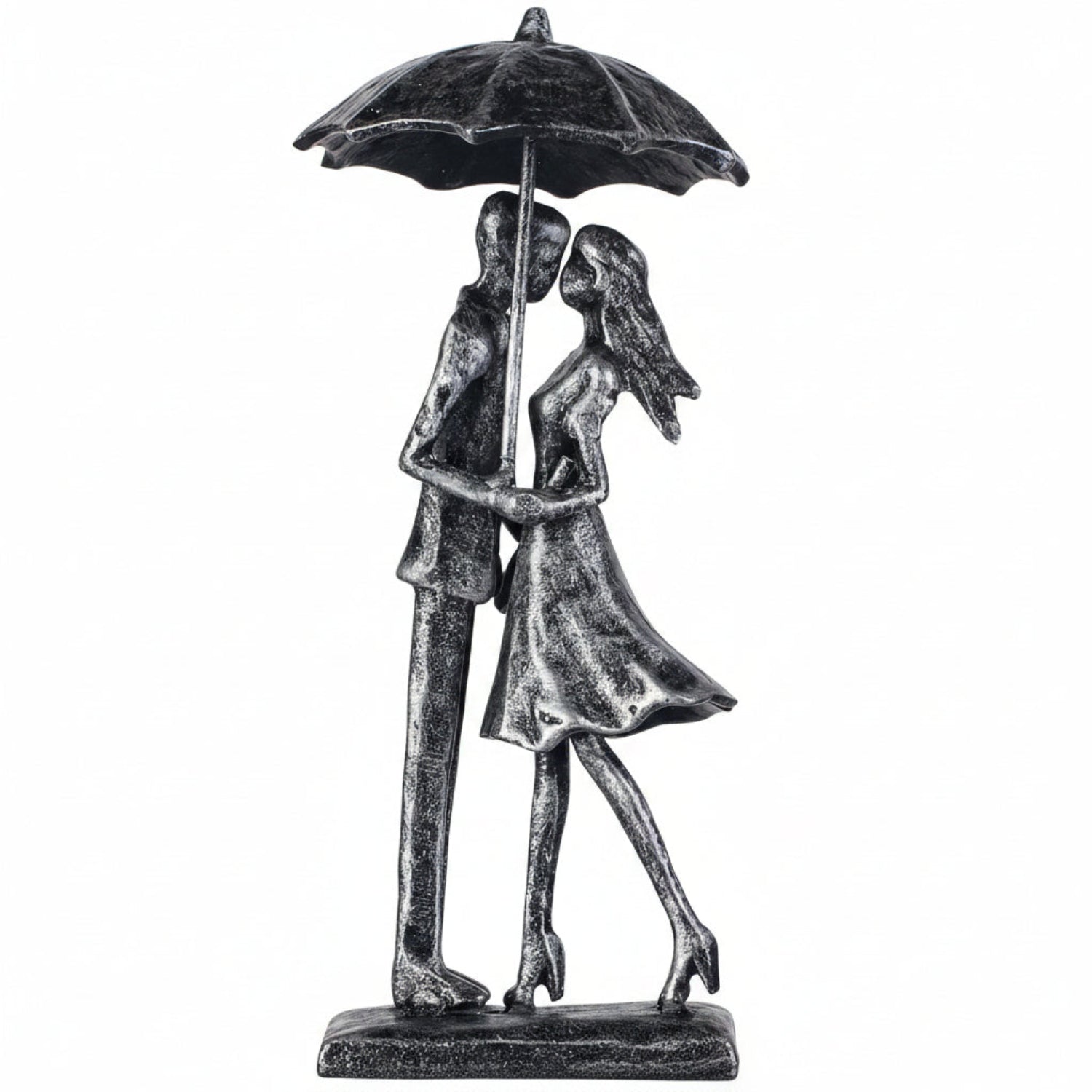 Romantic Handcrafted Iron Couple Statue Gift Decor