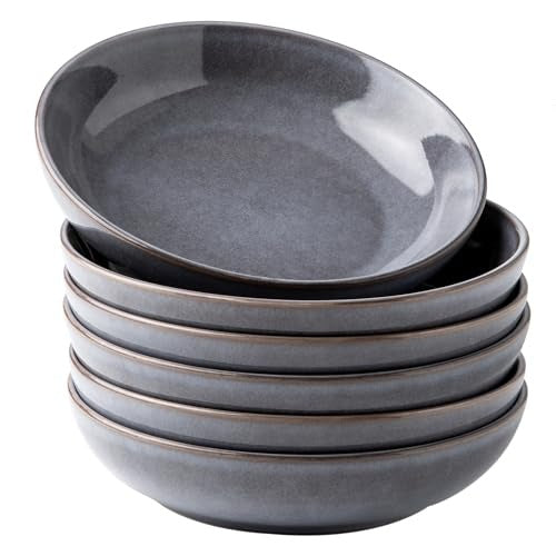 AmorArc Large Stoneware Pasta Bowls Set for Kitchen and Dining