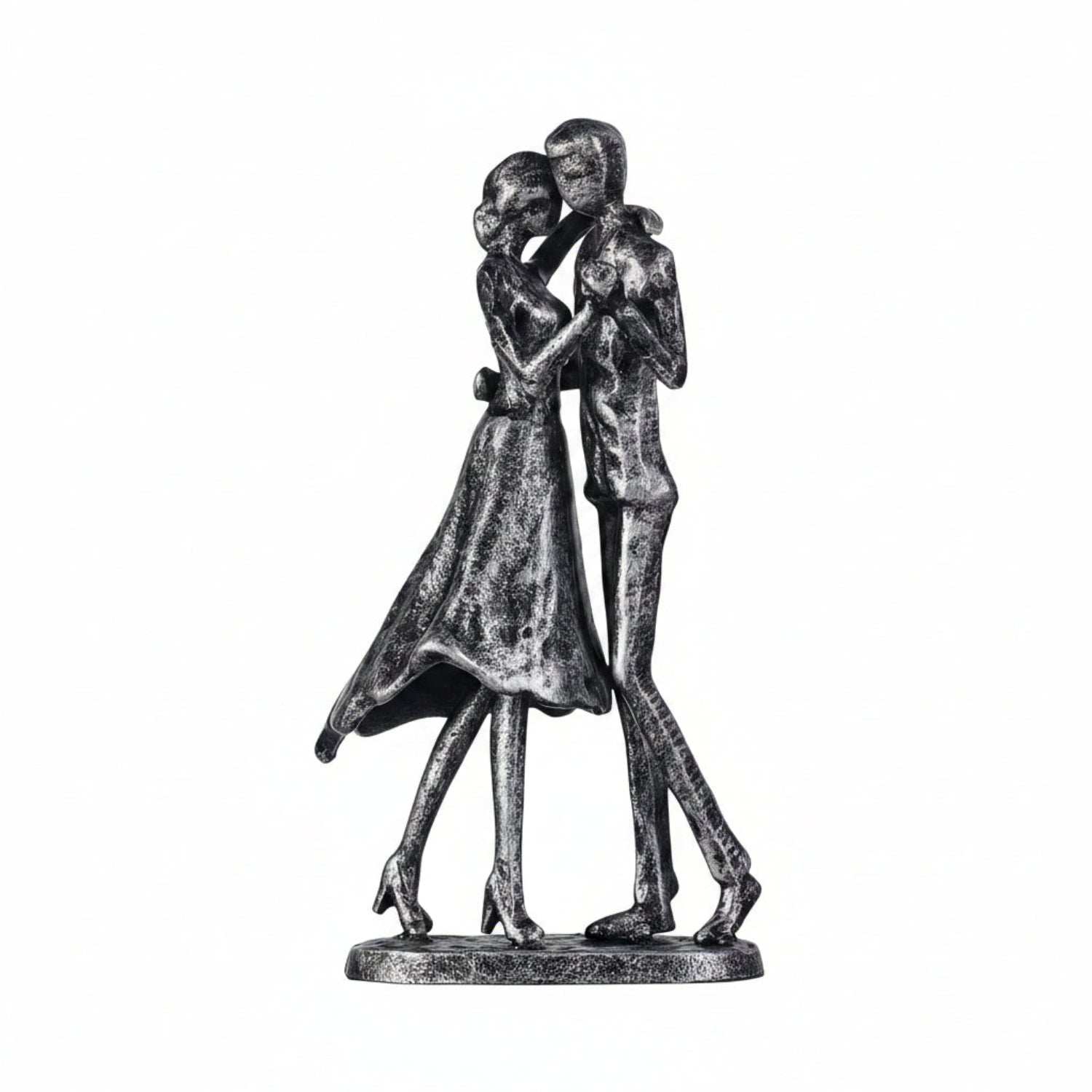 Romantic Handcrafted Iron Couple Statue Gift Decor