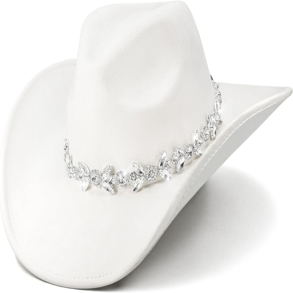 Felt Teardrop Western Cowboy Hat with Wired Brim
